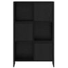 vidaXL Armadio per Libri Rovere Nero 68 x 30 x 108.5 cm