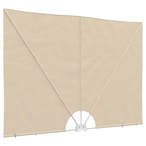 vidaXL Tenda Laterale per Terrazza Pieghevole Crema 240x160 cm