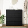 vidaXL Credenza Rovere Nero 100x35x99 cm in Legno Multistrato