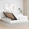 vidaXL Letto con contenitore e materasso Bianco 200 x 200 cm