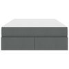 vidaXL Letto con contenitore e materasso Grigio scuro 120 x 190 cm