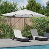 vidaXL Parasol Roma a braccio Beige e Nero 352 x 251 x 265 cm