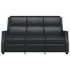vidaXL Poltrona Massaggiante Reclinabile a 3 Posti Nera in Similpelle