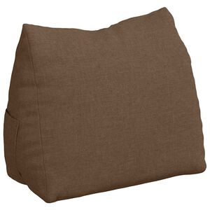 vidaXL Cuscino per Schiena Marrone 45 x 20 x 35 cm Tessuto