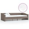 vidaXL Dormeuse con Materasso USB Tortora in Tessuto 90x200 cm