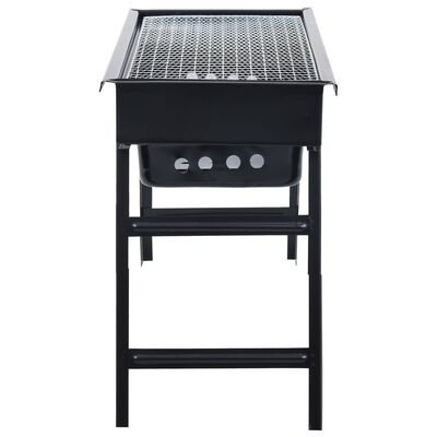 vidaXL Griglia Barbecue da Campeggio Portatile in Acciaio 60x22,5x33cm