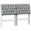 vidaXL Testiera imbottita Grigio chiaro 140 cm Pino massello