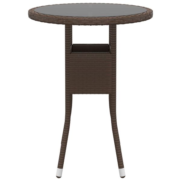vidaXL Set da Pranzo per Giardino 3 pz in Polyrattan Marrone