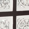 vidaXL Pannello Murale Intagliato MDF 40x40x1,5 cm Marrone e Bianco