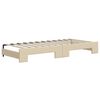 vidaXL Divano Letto Estraibile con Cassetti Crema 80x200 cm in Tessuto