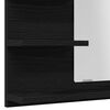 vidaXL Specchio da Bagno Rovere Nero 60x10,5x45 cm Legno Multistrato