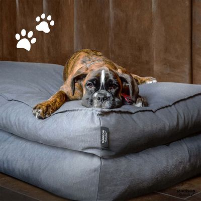 Madison Cuscino per Cani Panama 100x70x15 cm Grigio