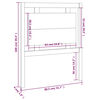 vidaXL Testiera per Letto ambra 80,5x4x100cm in Legno Massello di Pino