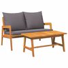 vidaXL 2 pz Set bistrot Legno di Acacia Massello Olio Naturale