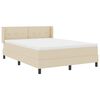 vidaXL Letto a molle con materasso Crema 200 x 160 cm Poliestere