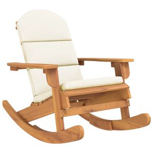 vidaXL Sedia a Dondolo Adirondack con Cuscini Legno Massello di Acacia