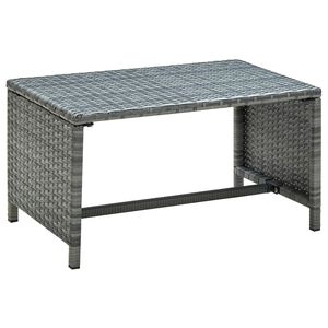 vidaXL Tavolino da Caff&egrave; Antracite 70x40x38 cm in Polyrattan