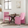 vidaXL Sedie da Pranzo con Ruote 2 pcs Rosa 58 x 65 x 94 cm Tessuto