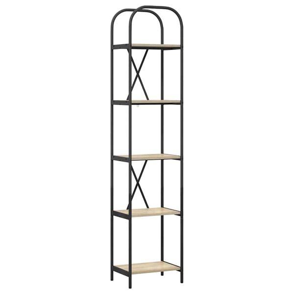 vidaXL Libreria Rovere Sonoma 40 x 30 x 183 cm Legno multistrato