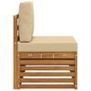 vidaXL Divano Esterno Finale con cuscino Naturale 91 x 63 x 73 cm