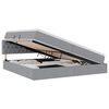 vidaXL Letto con contenitore e materasso Grigio chiaro 200 x 200 cm