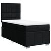 vidaXL Giroletto a Molle con Materasso Nero 90x200 cm in Tessuto