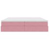 vidaXL Letto con contenitore e materasso Rosa 200 x 200 cm Velluto