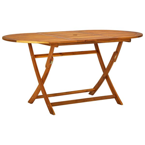 vidaXL Set Pranzo da Giardino 9pz Legno Massello di Acacia e Textilene