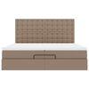 vidaXL Struttura Letto Pouf con Materassi 200x200 cm Similpelle