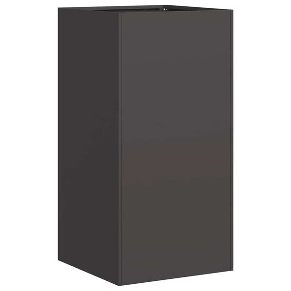 vidaXL Fioriera Nera 40x40x80 cm in Acciaio Laminato a Freddo