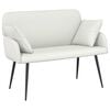 vidaXL Divano a 2 posti con gambe in metallo 2 posto Bianco Similpelle