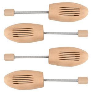 vidaXL Tendiscarpe 2 Paia EU 35-38 Legno Massello di Loto