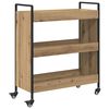 vidaXL Carrello da Cucina Rovere artigianale 70 x 30 x 82 cm