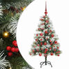 vidaXL Albero di Natale artificiale Verde e bianco 120 cm