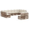vidaXL Set Divano da Giardino 12 pcs Beige polyrattan