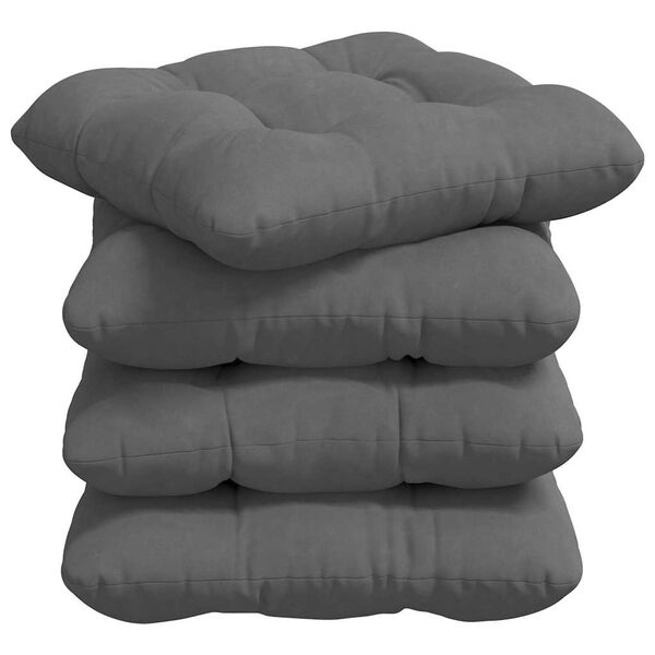 vidaXL Cuscini per Seduta 4 pcs Grigio scuro 45 x 45 cm