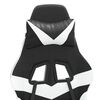 vidaXL Sedia da Gaming con Poggiapiedi Nero e Bianco in Similpelle