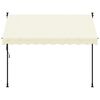 vidaXL Tenda da Sole Retrattile Crema 250x150 cm in Tessuto e Acciaio