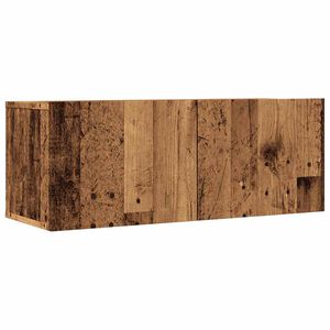 vidaXL Mobili TV a Parete 2pz Legno Antico 80x30x30 cm