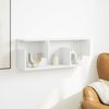 vidaXL Mobile a Parete 80x20x30 cm Bianco in Legno Multistrato
