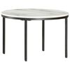 vidaXL Tavolino da Salotto Bianco e Nero &Oslash;65 cm in Vero Marmo Solido