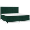 vidaXL Giroletto a Molle con Materasso Verde Scuro 200x200 cm Velluto