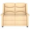 vidaXL Poltrona Massaggiante Reclinabile a 2 Posti Crema Microfibra