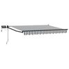 vidaXL Tenda retrattile manuale con LED Antracite e Bianco 2,5 x 2 m