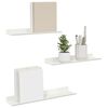 vidaXL Mensola sospesa 3 pcs Bianco 40 x 9 x 2,5 cm Acciaio
