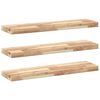 vidaXL Mensole da Parete 3 pz 80x20x4 cm Legno Acacia Non Trattato