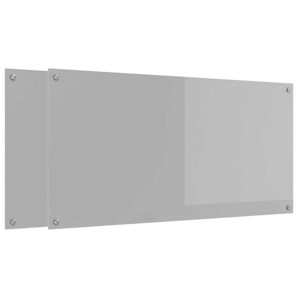 vidaXL Rivestimento da Cucina 2 pcs Grigio chiaro 120 x 60 cm