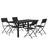vidaXL Set da Pranzo da Giardino 5 pz Grigio e Nero