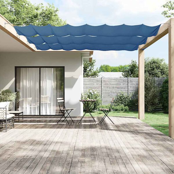 vidaXL Paravento Verticale Blu 140x800 cm in Tessuto Oxford