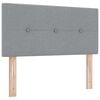 vidaXL Letto a molle con materasso Grigio chiaro 90 x 200 cm Tessuto